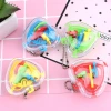 Wholesale of 50-level heart-shaped 3D maze balls with key chains, new 3D maze walking ball handheld children's toys Specification image